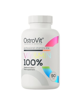 100% VIT-MIN 90TABS VEGAN OSTROVIT