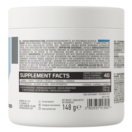 CREATINE MONOHYDRATE 3300 120CAPS OSTROVIT