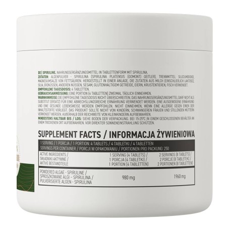SPIRULINE VEGAN 1000MG 1000TABS OSTROVIT