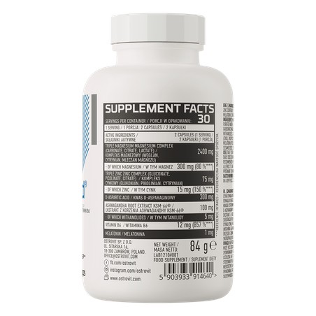 ZMA ADVANCED 60CAPS OSTROVIT NUTRITION